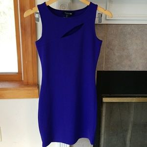 Purple keyhole bodycon dress